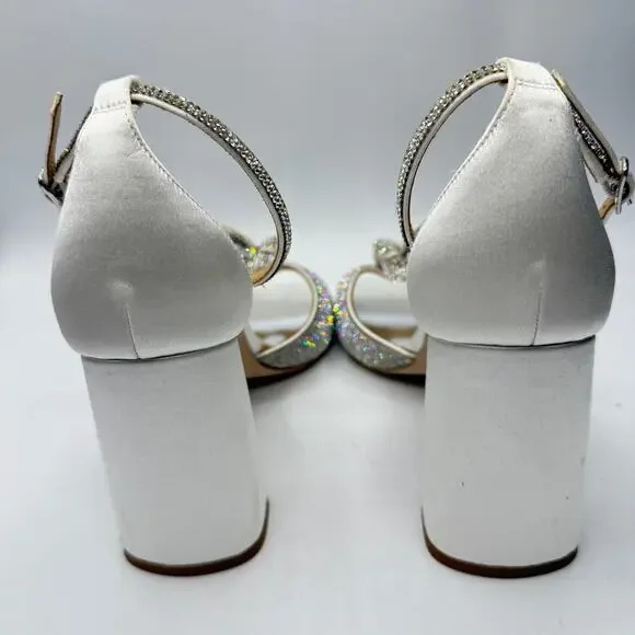 Badgley Mischka  Poppy Rhinestone Bejeweled Block Heel US 8 NEW - Picture 8 of 12